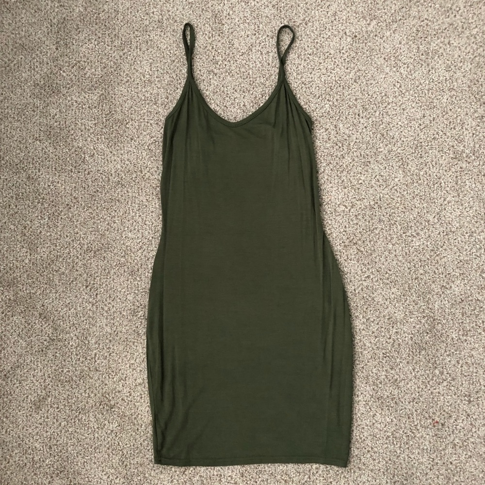 Olive BOOHOO Mini Dress - Picture 2 of 2